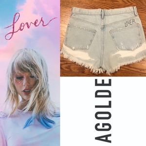 AGOLDE Jaden Forever Whatever denim shorts